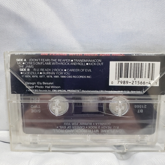 Blue Oyster Cult On Flame With Rock And Roll Cassette Tape Year 1990 CBS Records - Picture 3 of 6